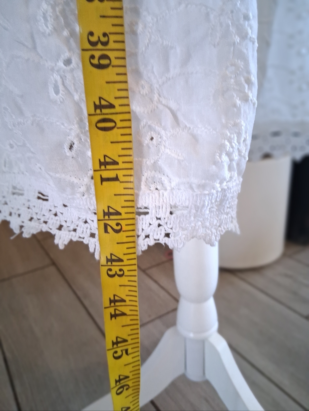 Bigg Bull Lace Tiered Midi Dress Sleeveless White SzS Fairy Summer Bohemian - Picture 8 of 16